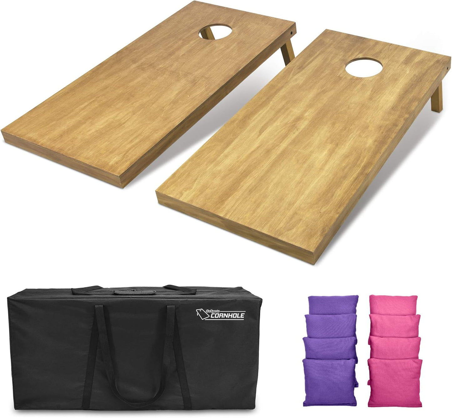 GoSports 4 ft x 2 ft Wooden Cornhole Boards Set for Fun