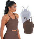 Free to Be Tank Crop Ribbed Racerback Tank Top - Soft, Supportive Fit