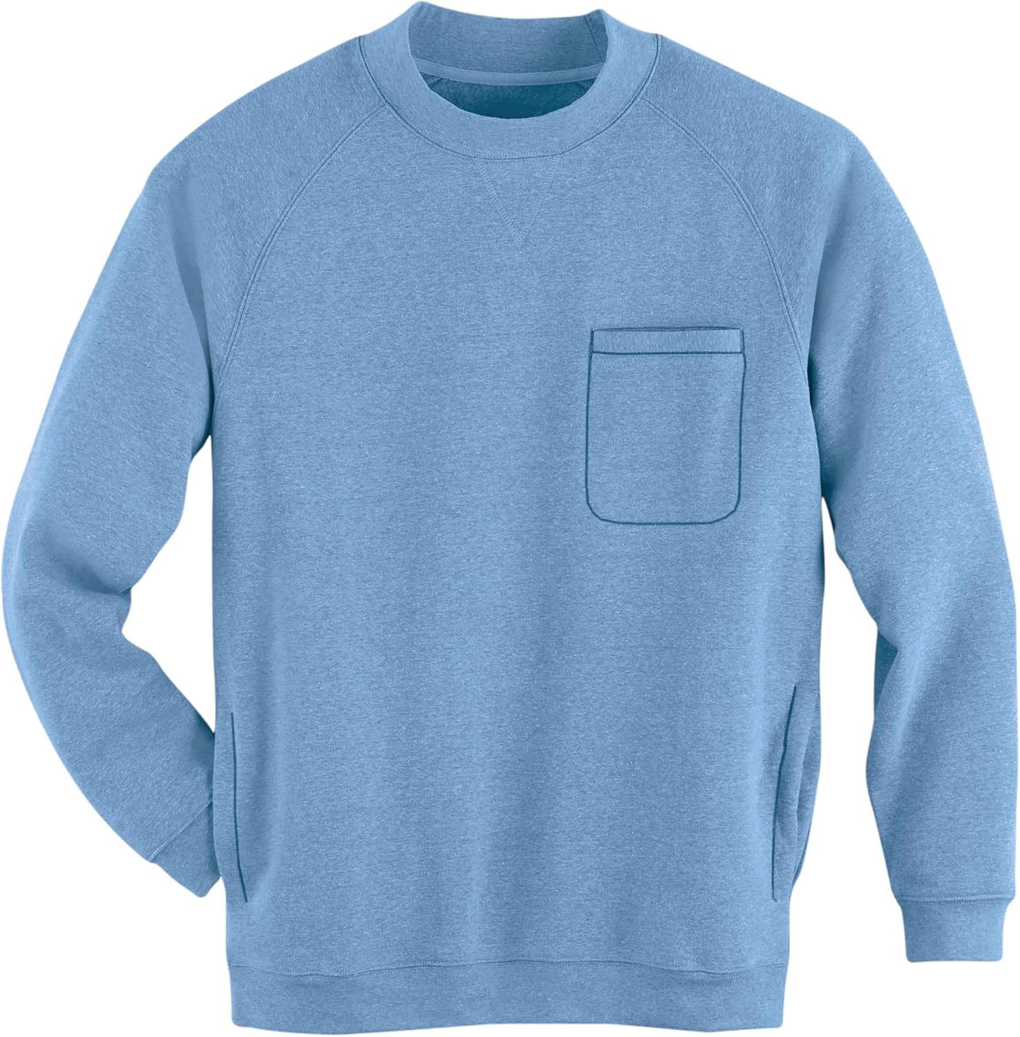 Cozy Crewneck Sweatshirt with Handy Chest Pocket