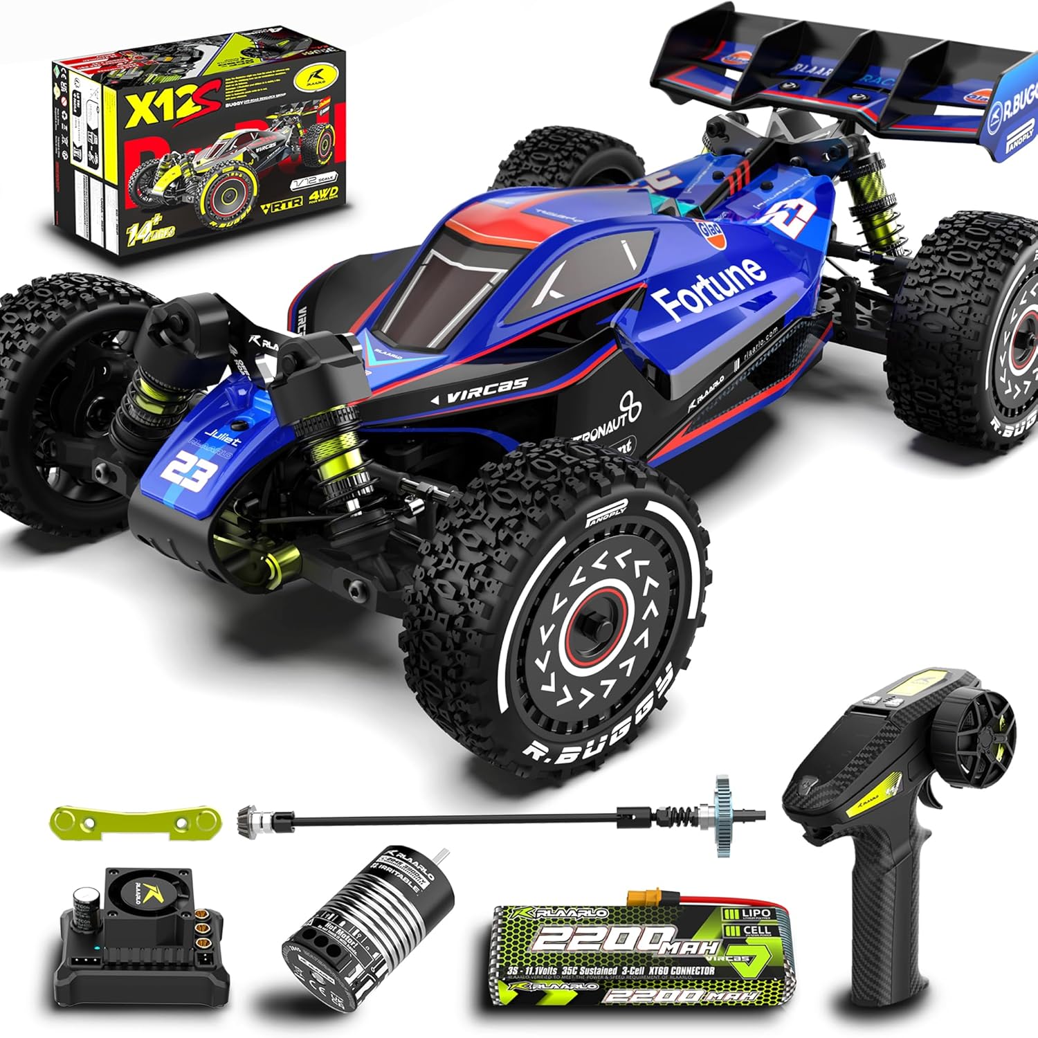 1/12 Brushless RC Cars by VIRCAS: High-Speed Remote Control Buggy