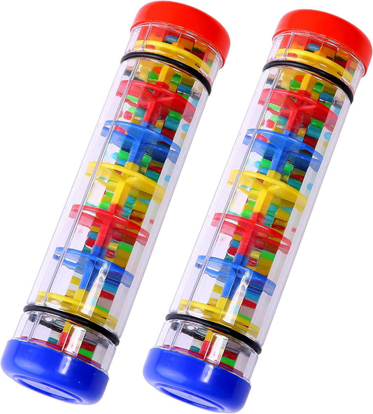 2 Pack Baby Rainmaker Musical Toy Set - Soothing Rainfall Sounds