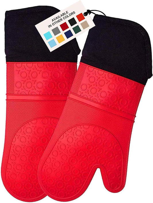 HOMWE Professional Silicone Oven Mitt - Heat Resistant Pot Holders