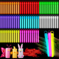100 Pack 4in or 6in Bright Glow Sticks Bulk - Long Lasting Party