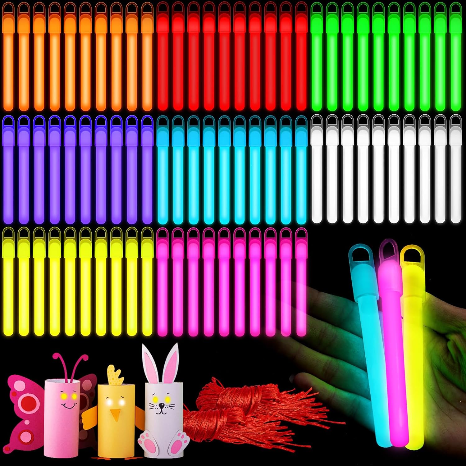 Bright Glow Sticks Bulk for Parties and Outdoor Fun Supplies