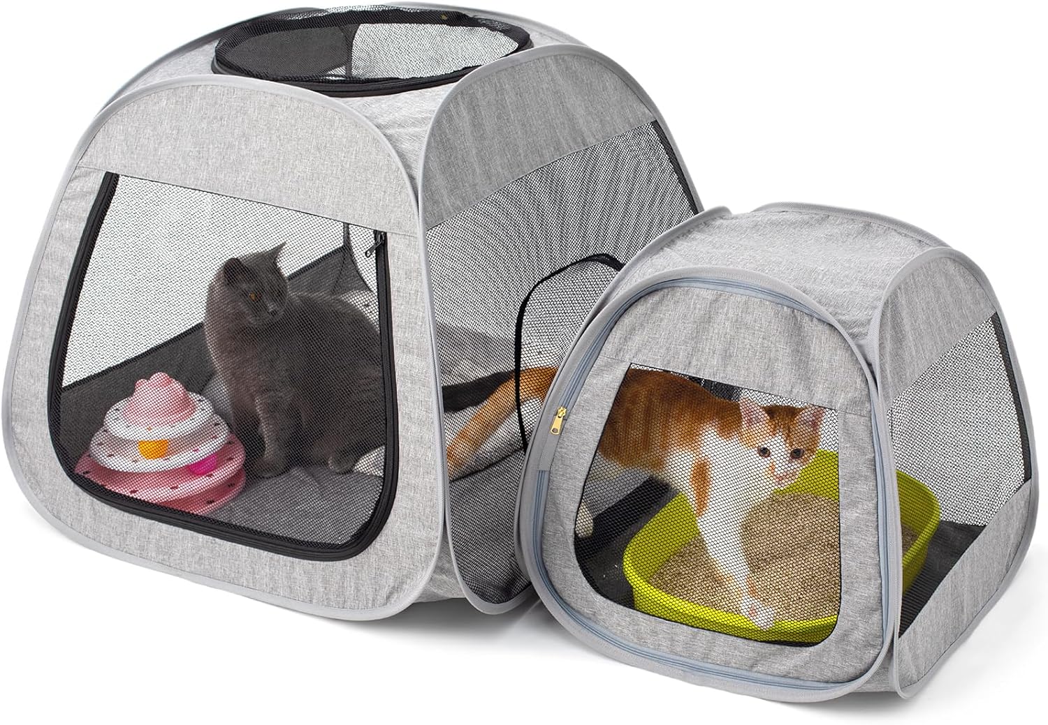 TENRAI Trapezoidal Cat Playpen - Stand with Ease! 