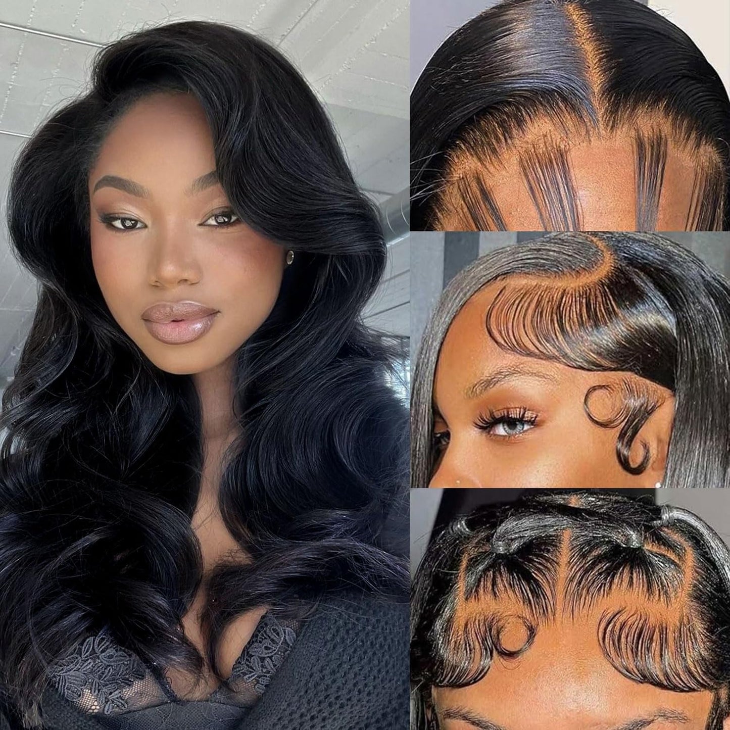250 Density Body Wave Lace Front Wigs for Natural Look
