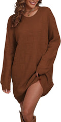 Cakulo Womens Checkered Sweater Dress Oversized Fall Winter Fashion