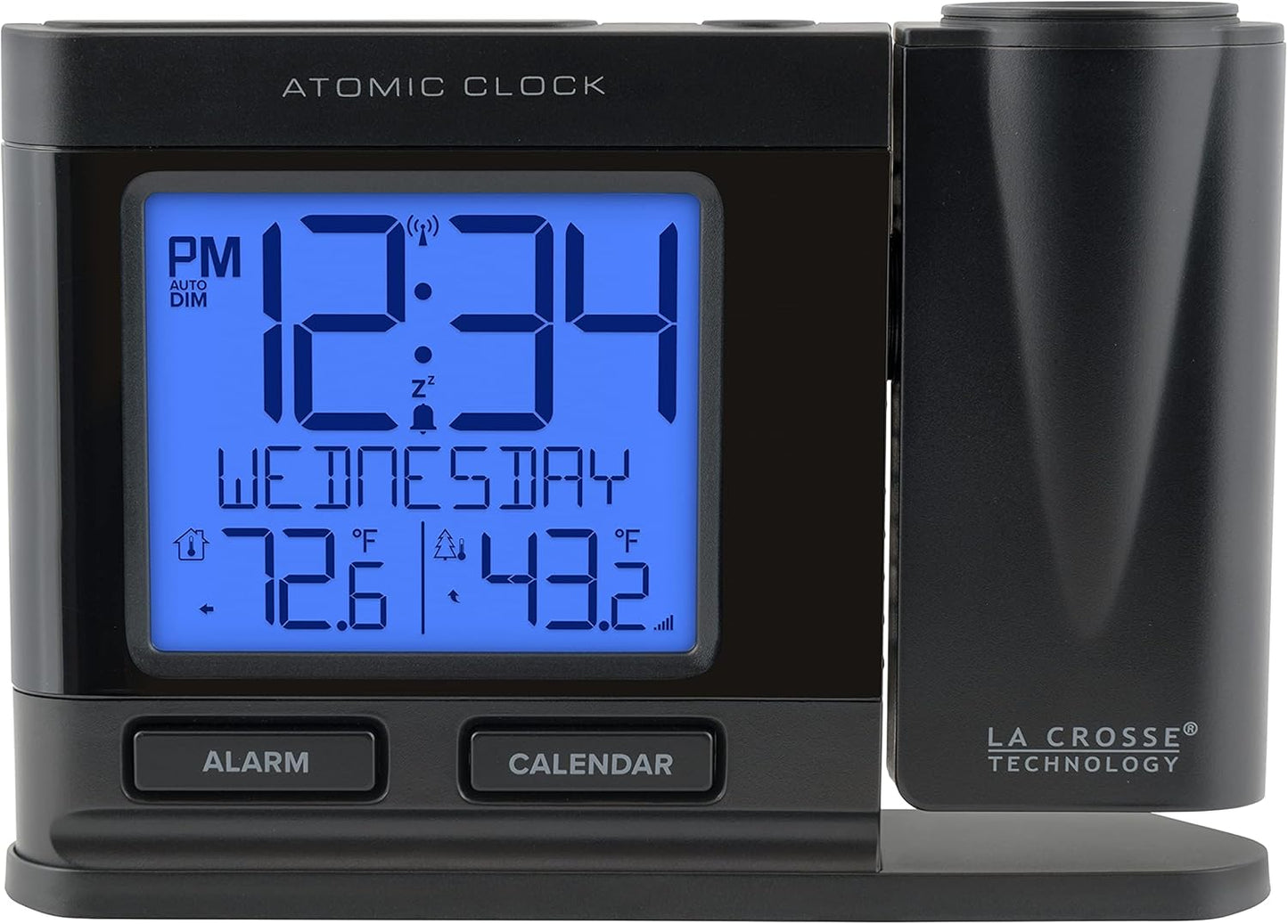 La Crosse Technology Atomic Projection Alarm Clock with Temp