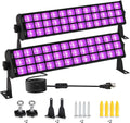 2 Pack 76W 108 LEDs Black Light Bar - Bright Waterproof Blacklight