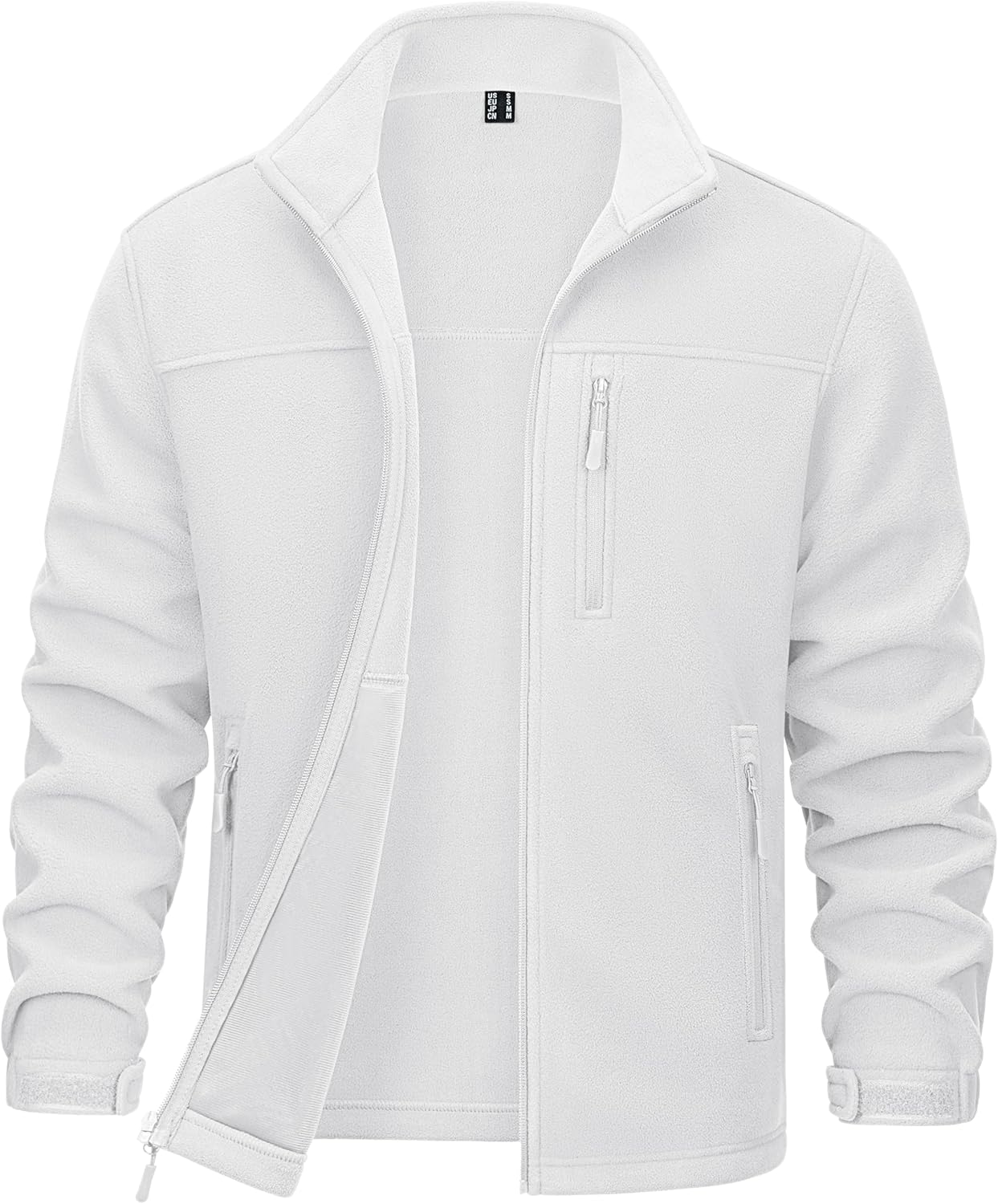 MAGCOMSEN Men's Winter Zip Up Polar Fleece Jacket for Outdoor Use