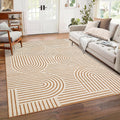 Washable Rug 8x10 Area Rug - Soft Low Pile Rainbow Orange