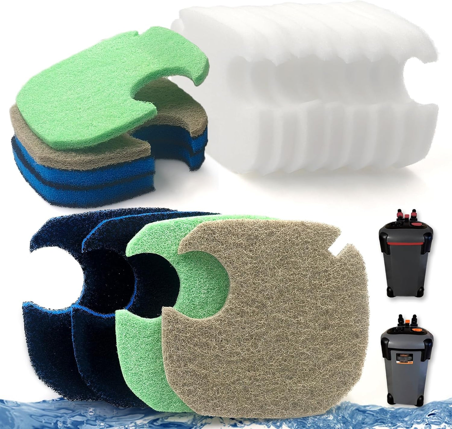 Upgraded Canister Filter Pads for AMOSIJOY & Pondforse Filters
