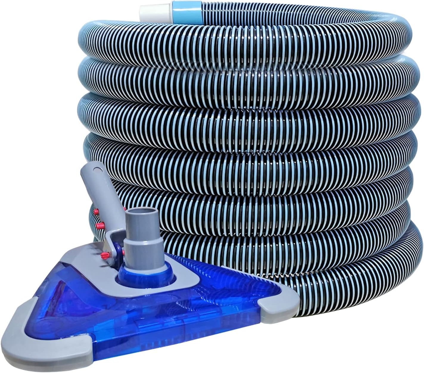 POOLWHALE 1-1/2-Inch x 24-Feet Pool Vacuum Hose & Head