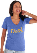 Blue 84 UCLA Bruins Womens Premium V-Neck Tri Blend T Shirt - Soft Fan