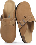 Dumalum Suede Clogs for Women and Men - Adjustable Comfort Cork