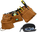 SparkJump Kids Brown Tool Belt - Real Leather Dress-Up Toolbelt