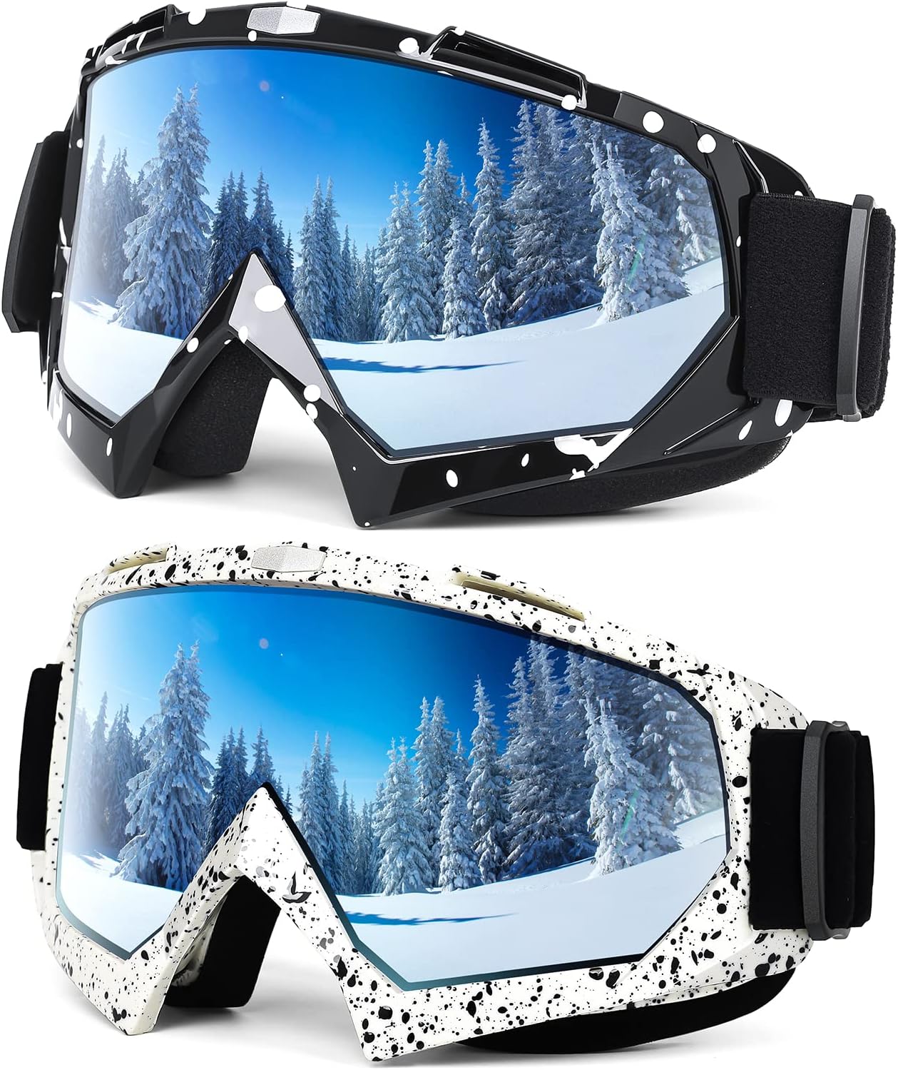 2-Pack Braylin Snow Goggles - Wide View for All