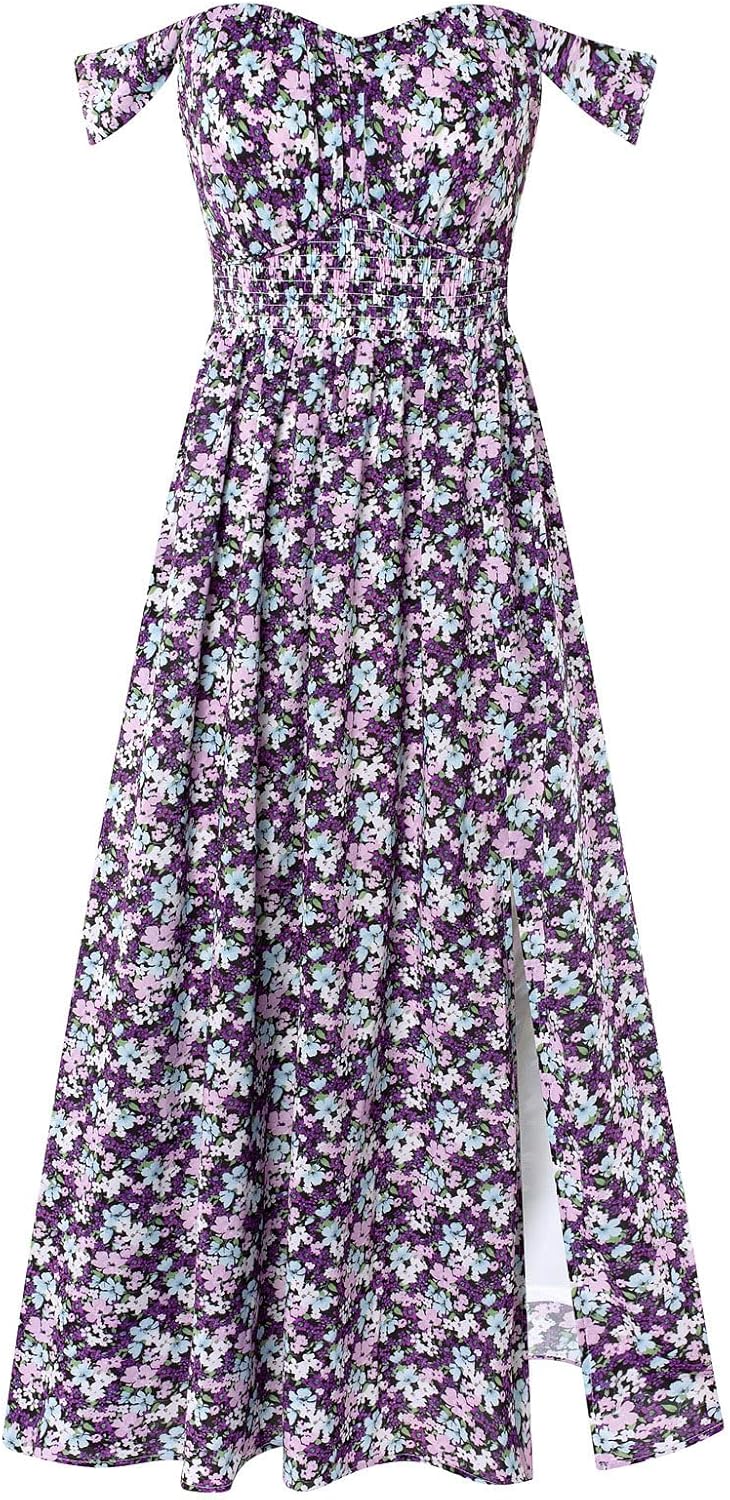 GRACE KARIN Women's Summer Floral Print A Line Maxi Dress