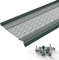 Micromesh 6 in Gutter Guards Leaf Protection 25 ft Forest Green