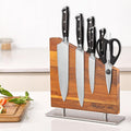 Magnetic Knife Block Without Knives - Double Sided Acacia Wood