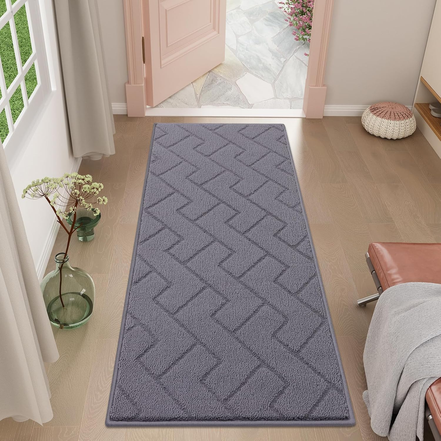 OLANLY Indoor Door Mat 59x20 Dirt Resistant Non-Slip Design
