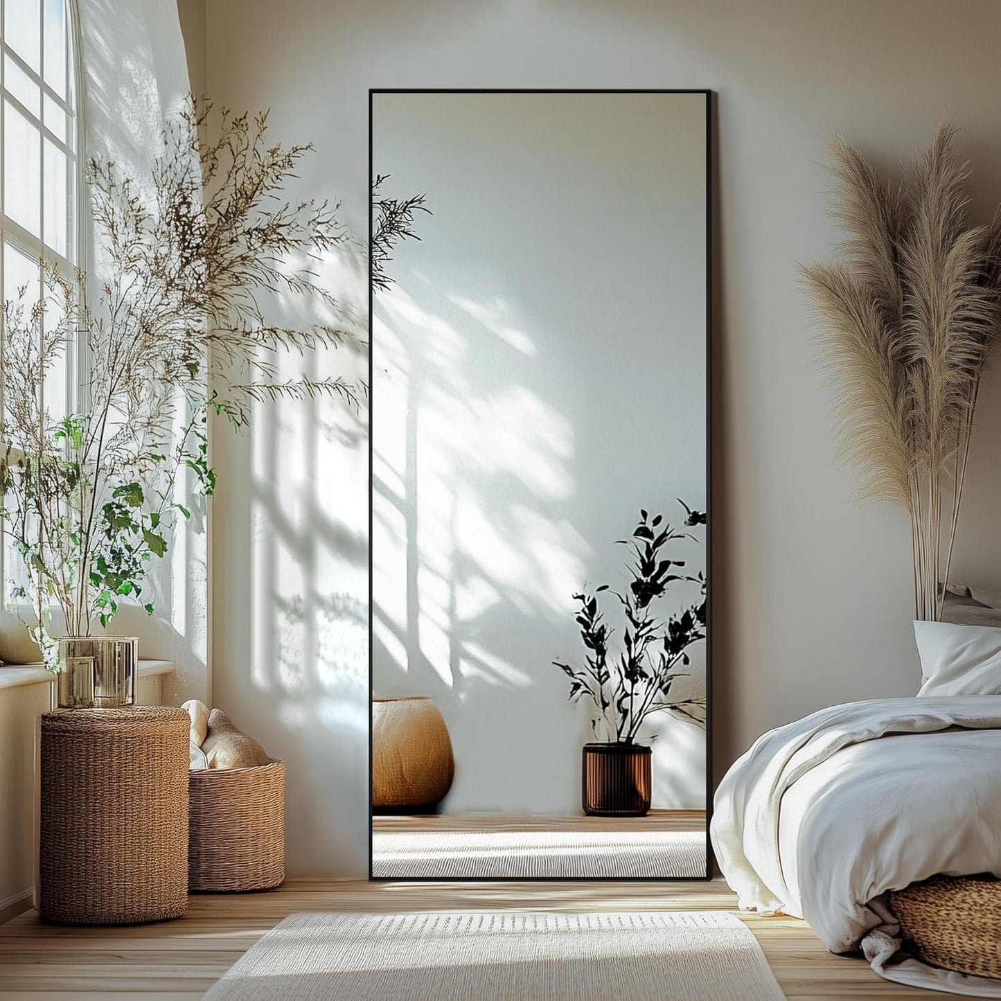Delma Standing Full Length Mirror with Aluminium Frame for Home