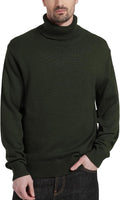 Kallspin Men's Turtleneck Sweater - Mid-Weight Wool Blend Comfort