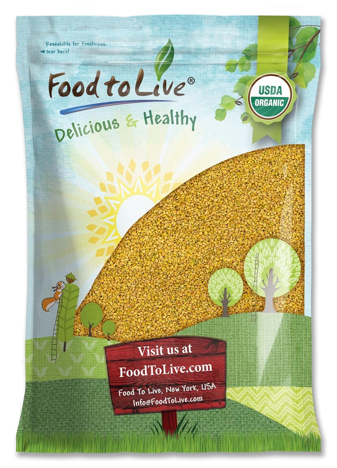 Organic Fenugreek Seeds for Cooking and Sprouting, 15 Pounds