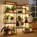 Bamworld Plant Stand with Grow Lights Large Plant Shelf - Warm Light