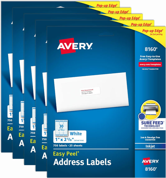Avery Easy Peel Printable Address Labels for Shipping Needs