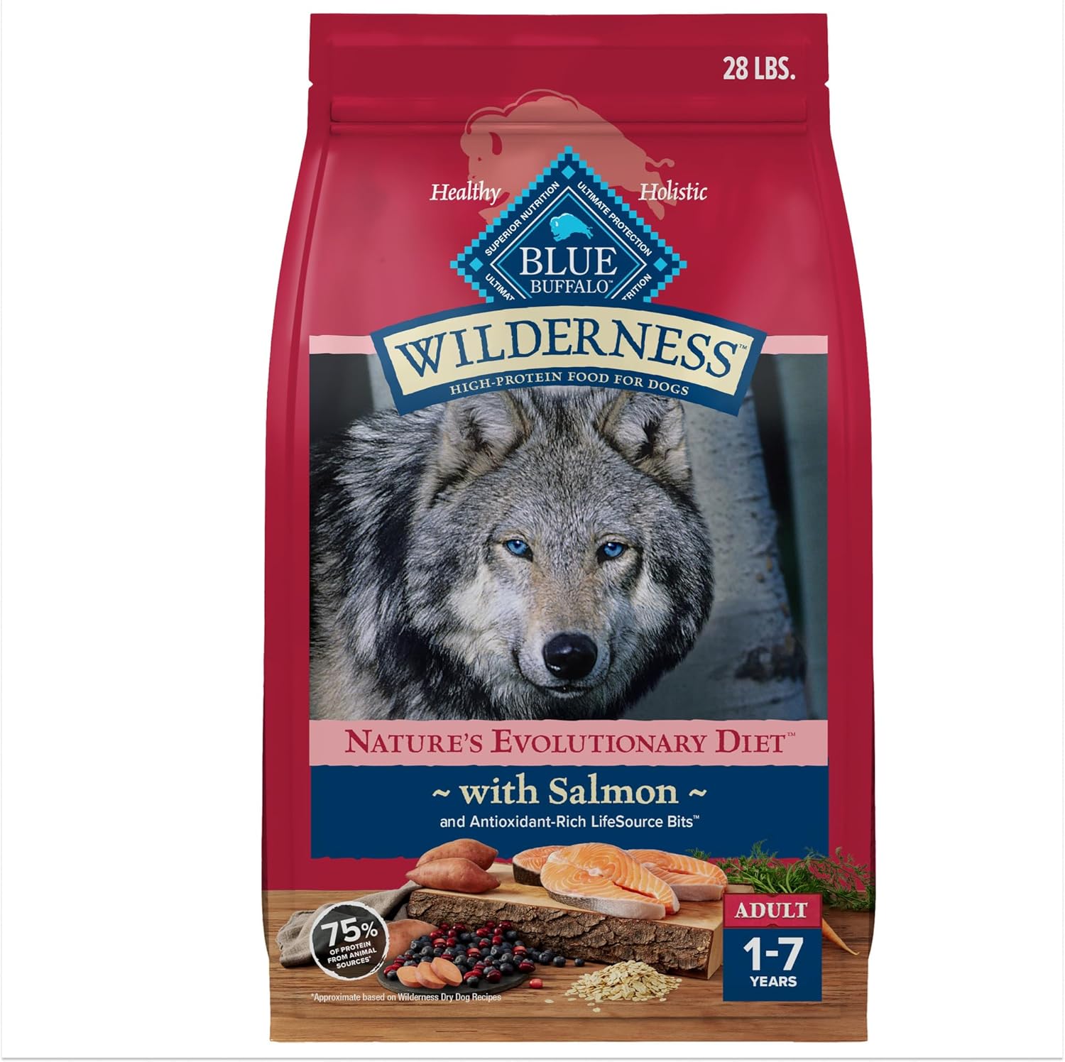 Blue Buffalo Wilderness High-Protein Dry Dog Food with Salmon