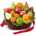 A Gift Inside Harvest Gold Fruit Basket - Fresh Seasonal Assortment