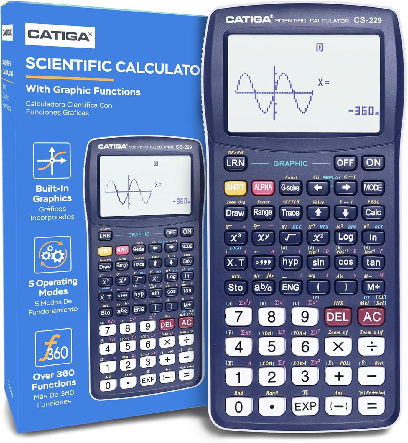 CATIGA CS229 Scientific Calculator with Graphics Functions
