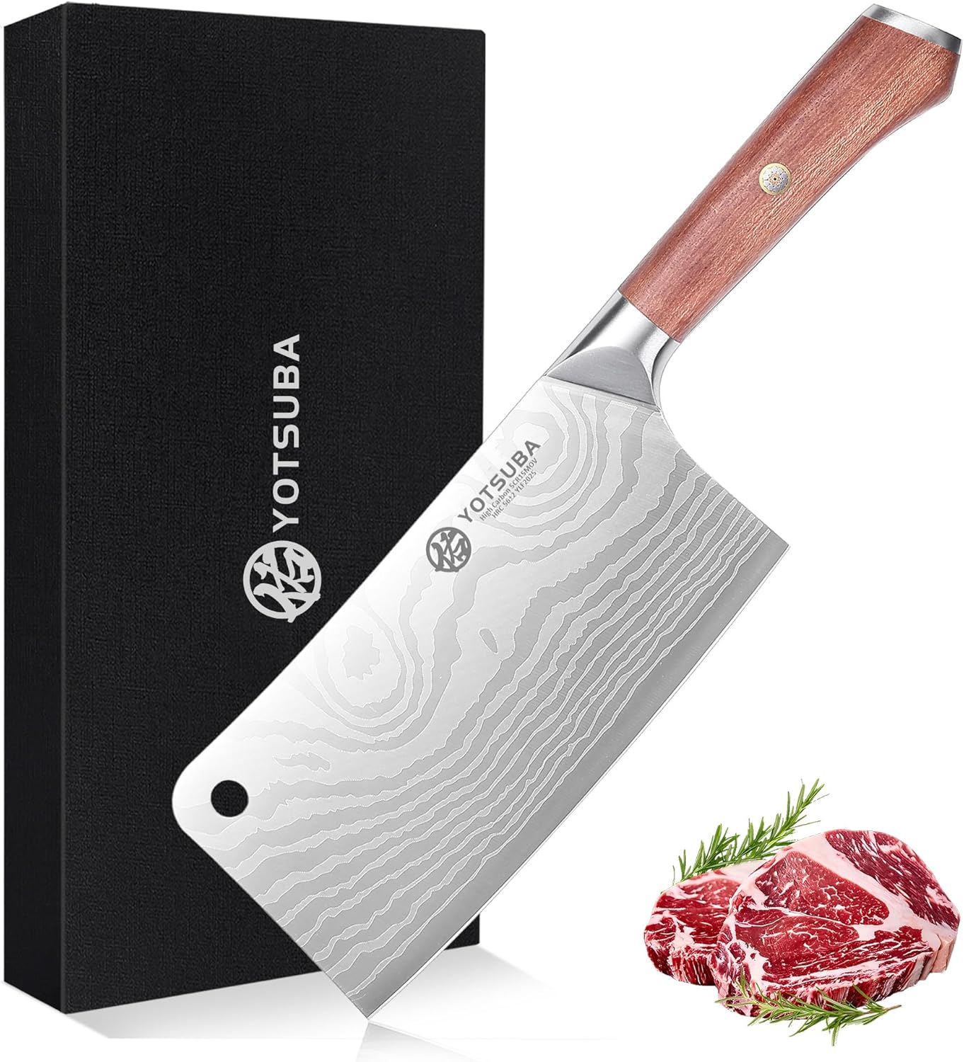 YOTSUBA Cleaver Knife 7in Ultra Sharp High Carbon Steel Kitchen