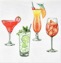 Summer Cocktail Napkins - 100 Count Disposable Paper