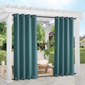NICETOWN Outdoor Curtains 52x95 in Teal - Waterproof Patio Panels