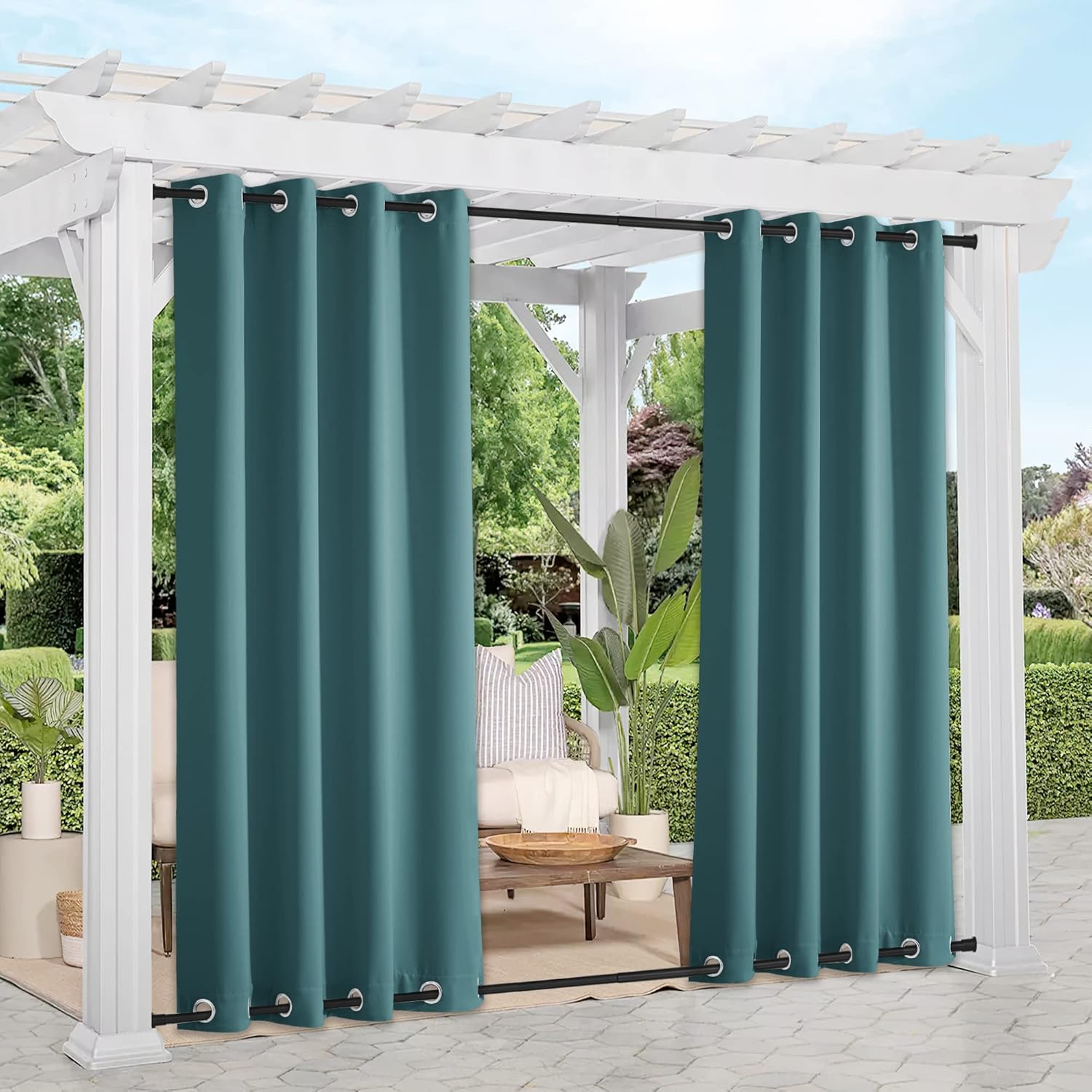 NICETOWN Waterproof Outdoor Curtains for Patio Privacy and Style
