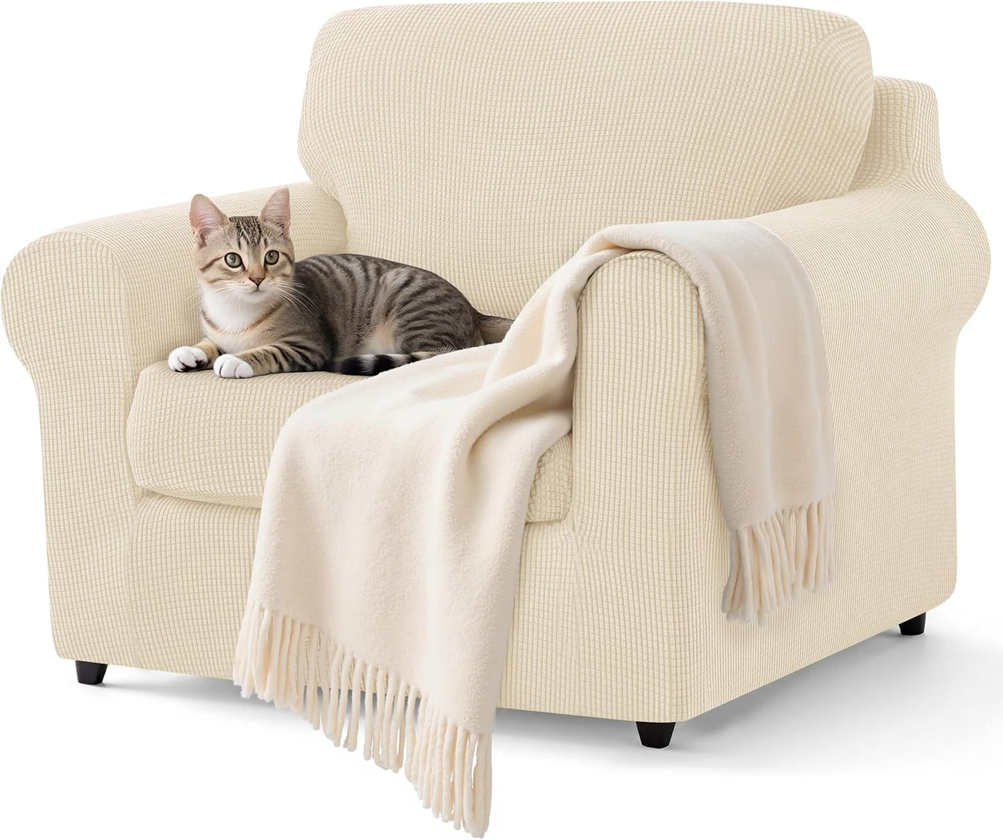 SUBRTEX 3 Pieces Stretch Sofa Slipcover Sets for Oversize Sofa
