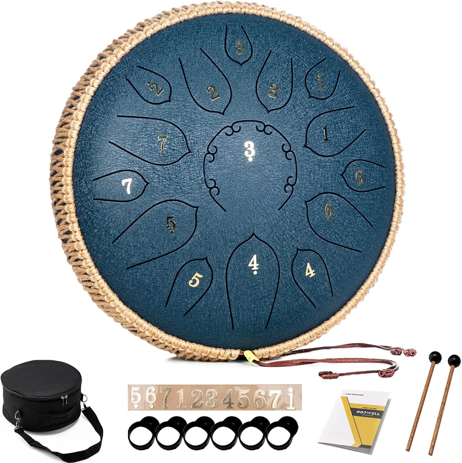 15 Note Steel Tongue Drum - Hand Pan Drum for All Levels