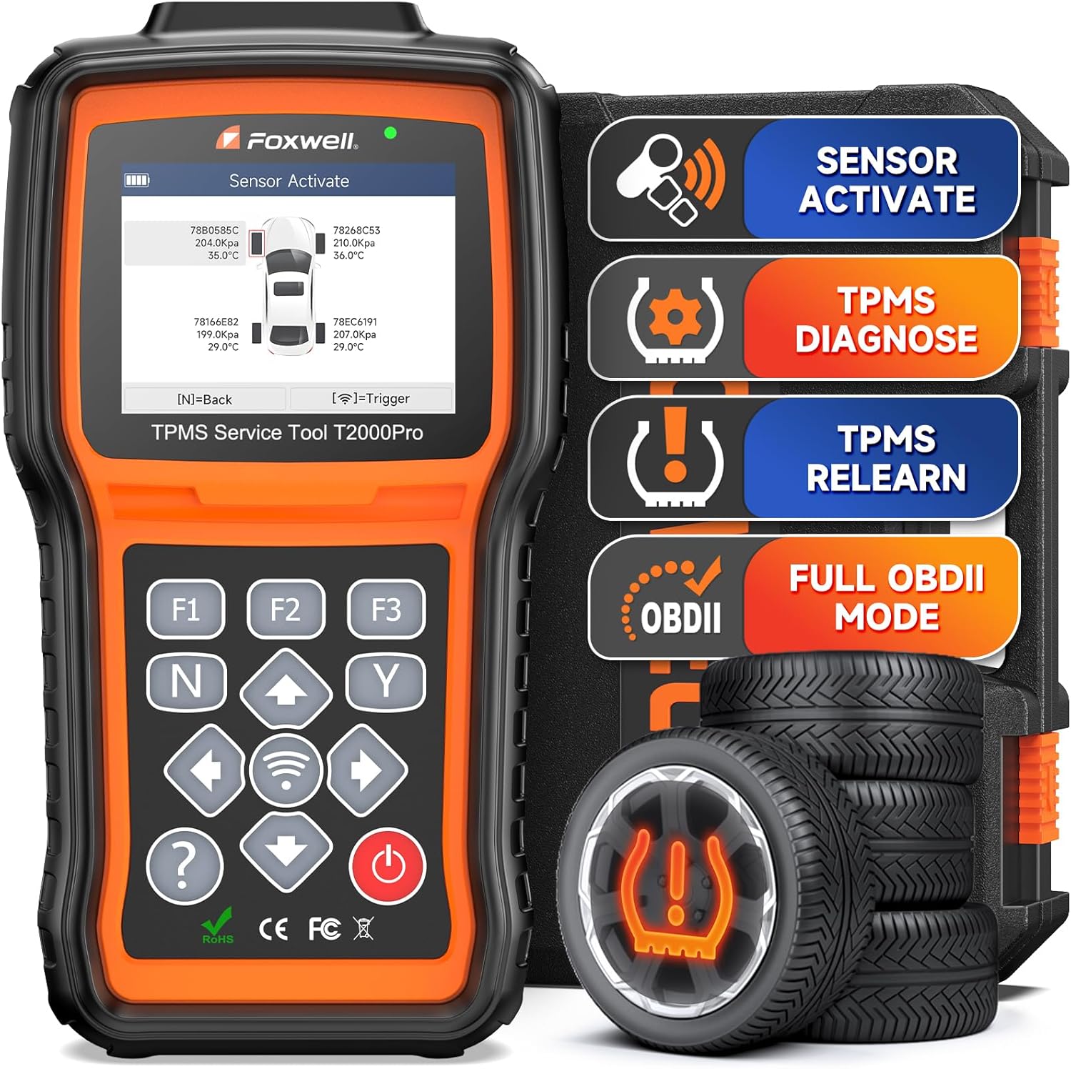 FOXWELL T2000 Pro TPMS Programming Tool for Tire Sensors