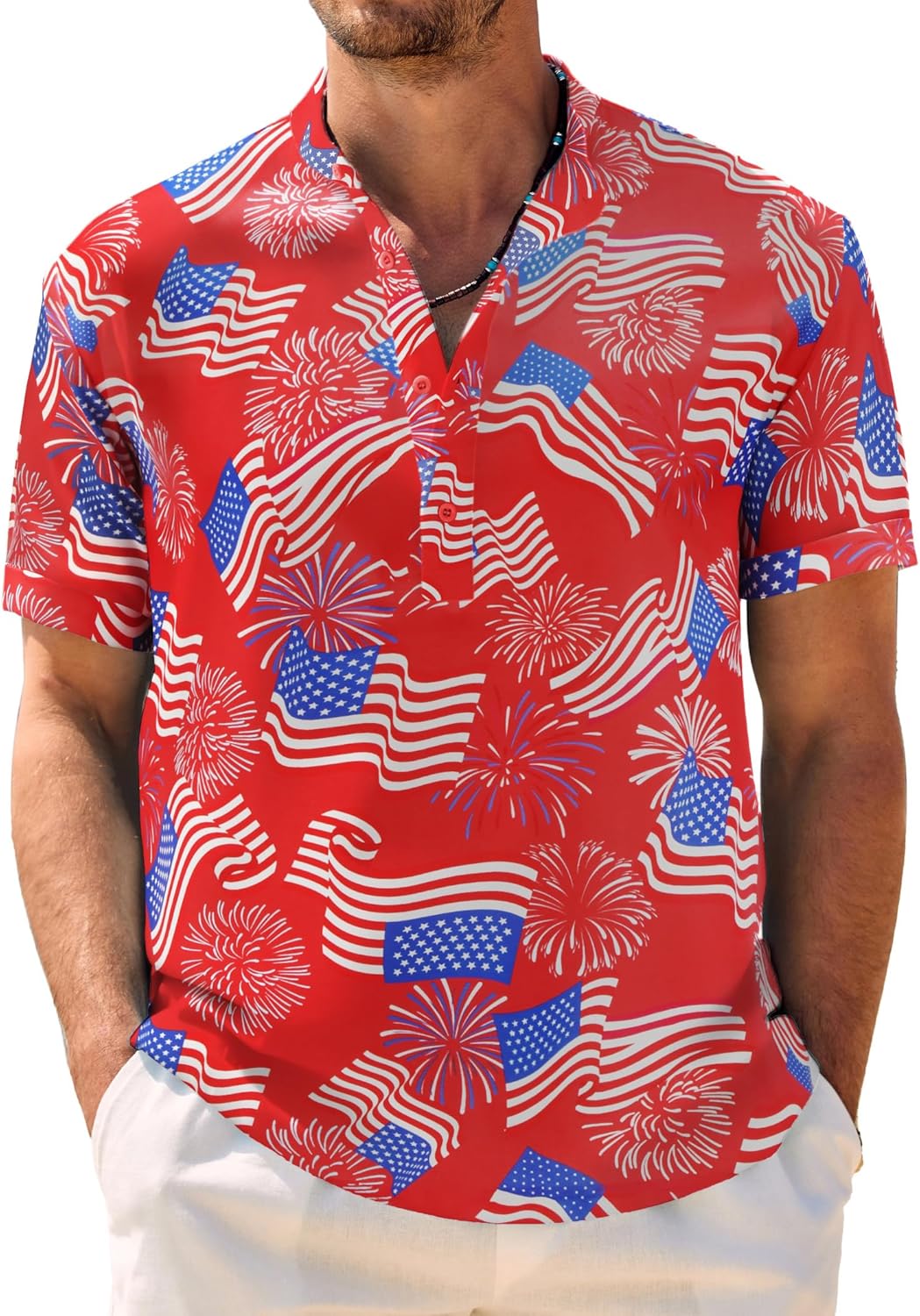 COOFANDY Men's Casual Henley Shirt for Summer Beach Style