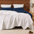 100% Cotton Waffle Muslin Blanket King Size 104in x 90in - Lightweight