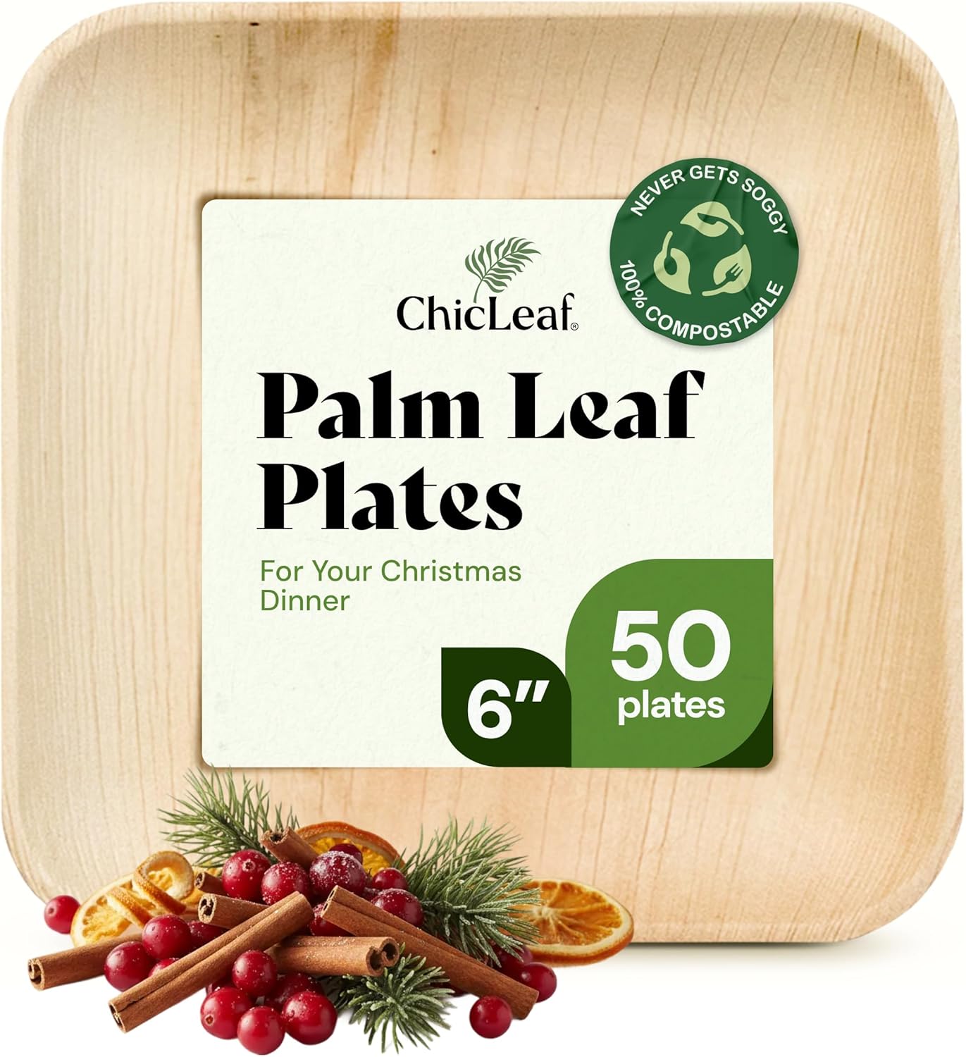 Chic Leaf Palm Leaf Compostable Plates for Elegant Gatherings