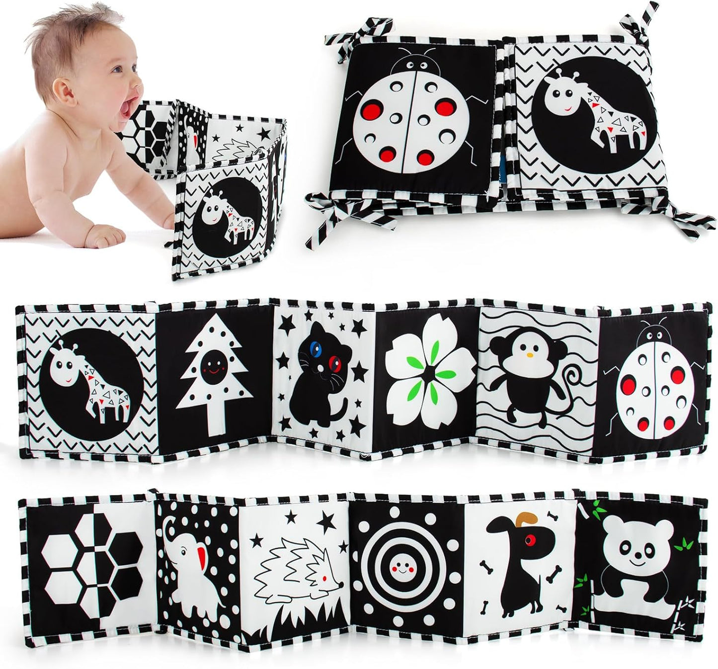Cawgug Soft High Contrast Book - Baby's Essential Sensory Toy
