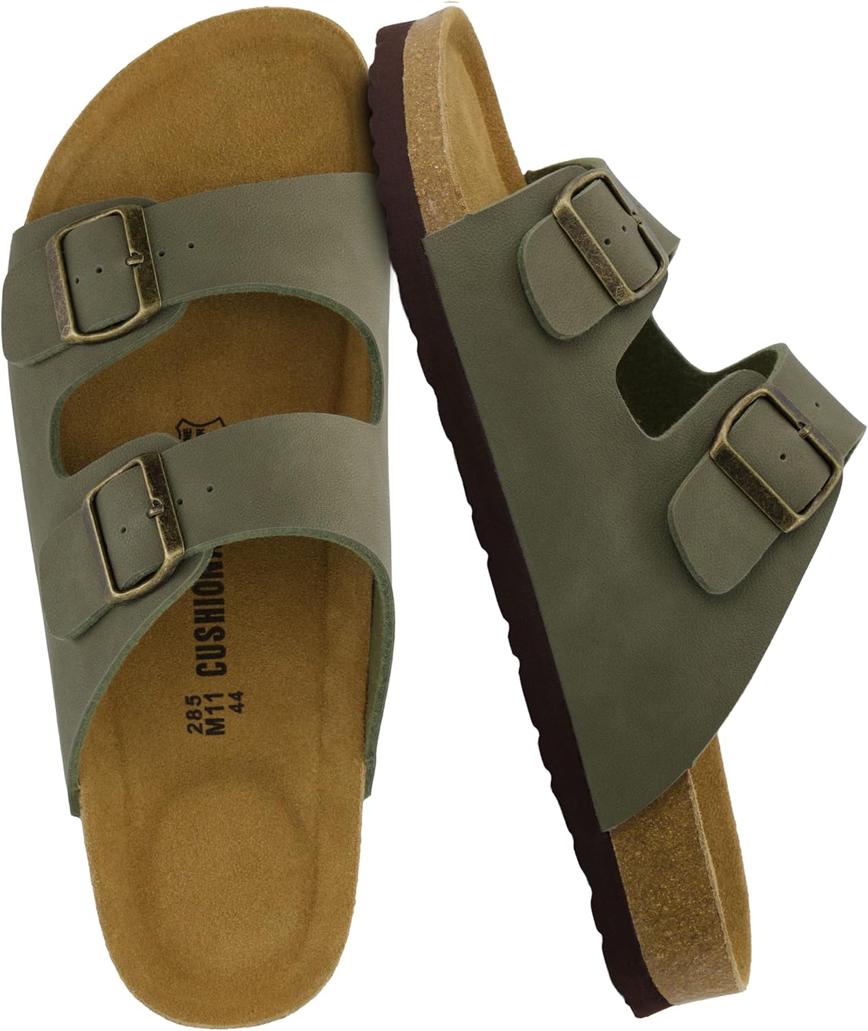 CUSHIONAIRE Lane Cork Footbed Mens Sandals for Summer Comfort