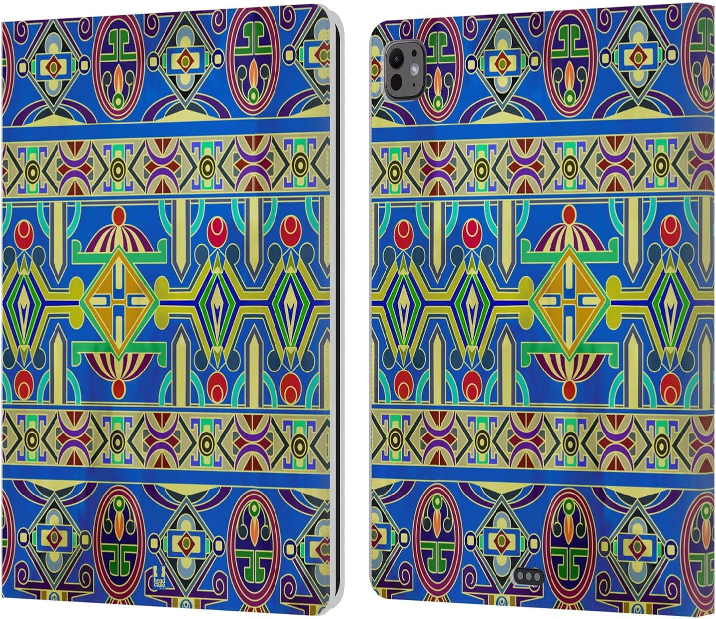 Tibet Temple Drum Leather Wallet Case for Apple iPad Pro 13 M4 2024
