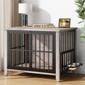 31.5ft Dog Crate Furniture with 360 Rotating Feeder - Multiuse Dog