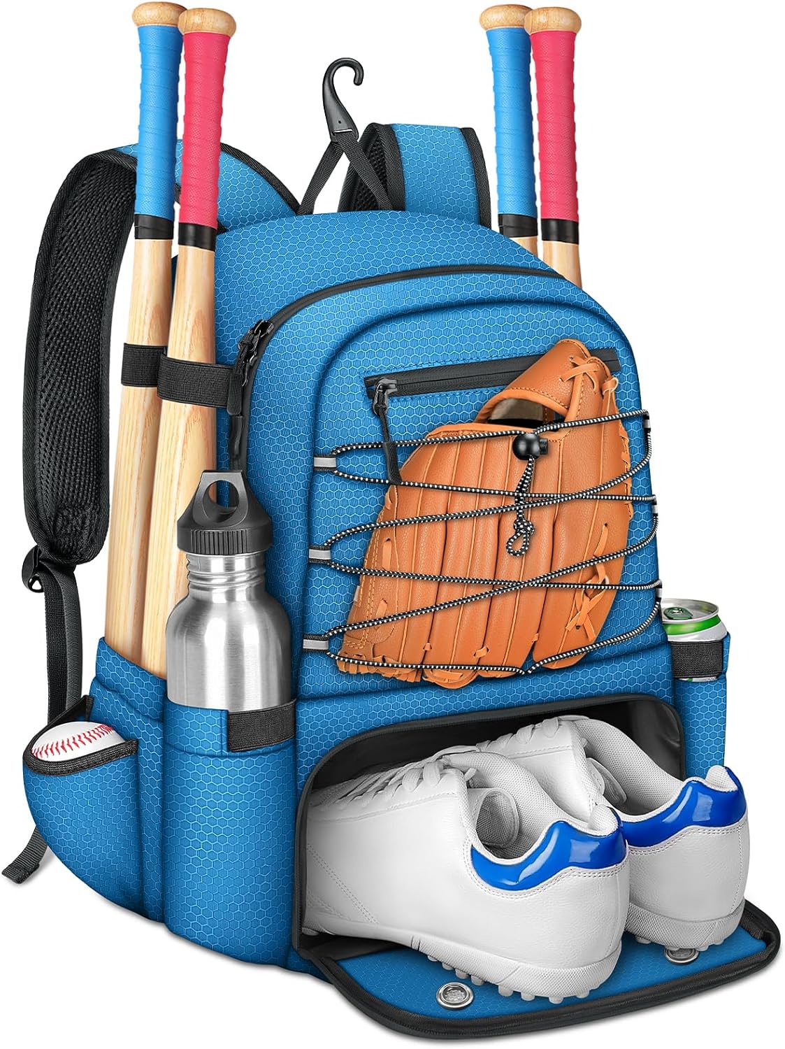 MATEIN Baseball Bat Bag for 4 Bats with Ball Pocket and More