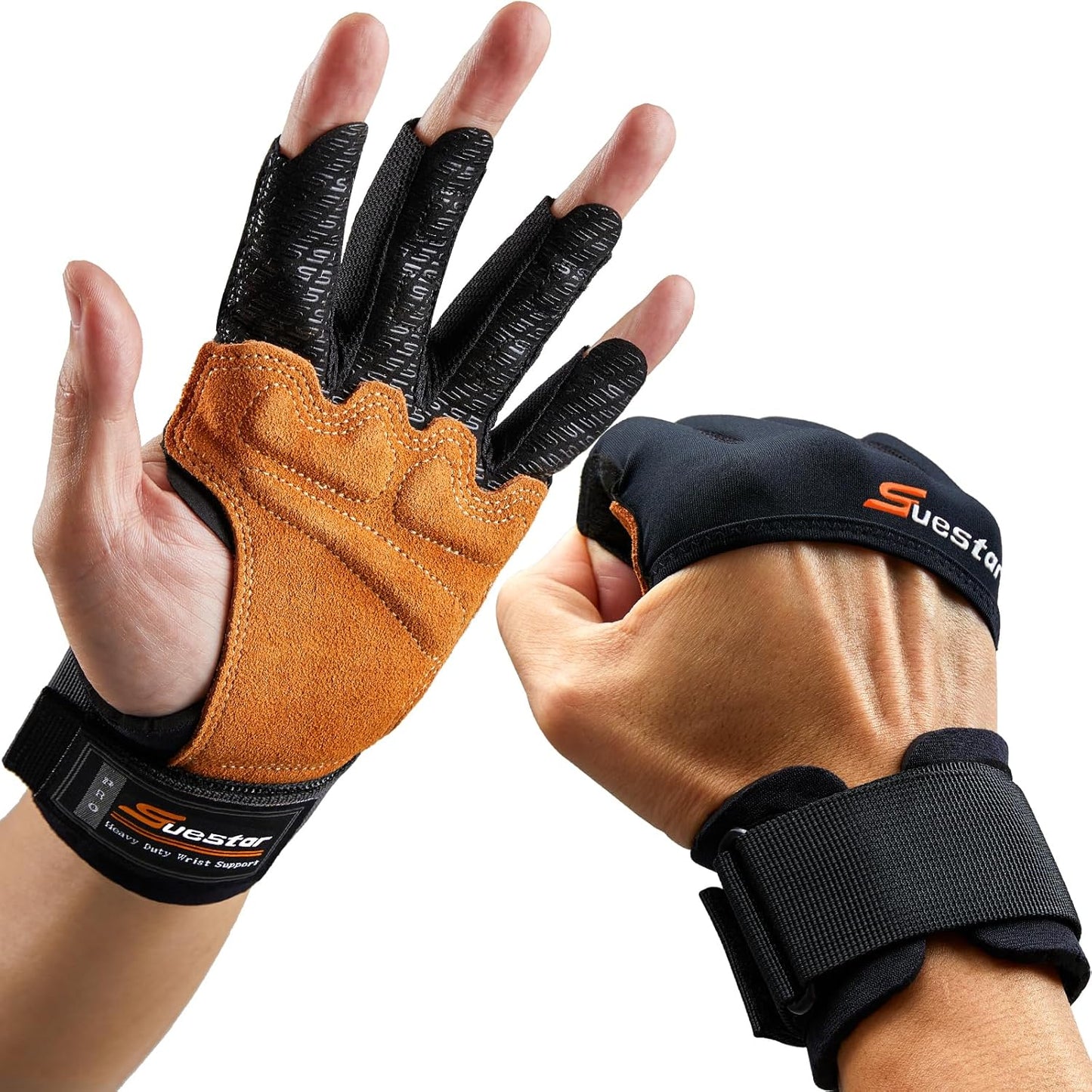 SueStar Cowhide Weightlifting Gloves - Superior Grip & Support