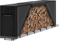 12ft Firewood Log Rack with Cover Outdoor - Heavy Duty Storage